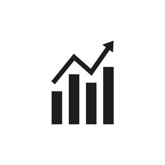 Graphic icon vector. Simple growth sign