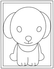 
A squishy of a dog, colour page 

