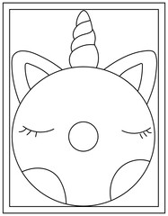 
Cute sleeping unicorn vector download

