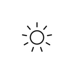 Sun icon vector. Simple brightness sign