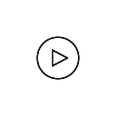 Play button icon vector. Simple sign