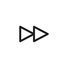 Play skip icon vector. Simple play sign