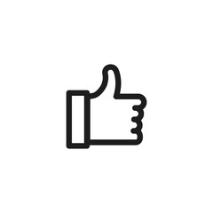 Like icon vector. Simple hand thumb up sign