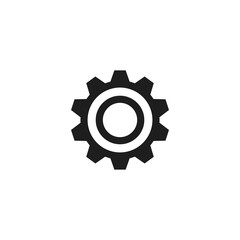 Setting icon vector. Simple gear sign