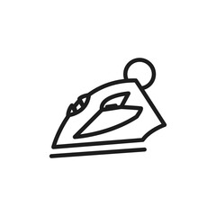 Iron icon vector. Simple steam sign