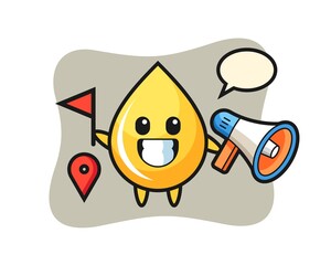 Character cartoon of honey drop as a tour guide