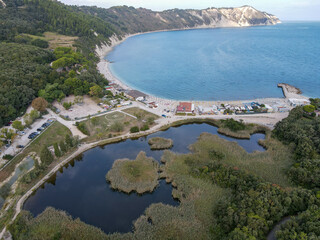 Fototapeta premium The coast of Portonovo on Marche, Italy