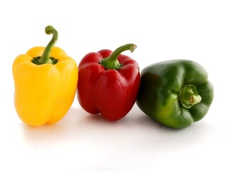 multicolor fruits of pepper vegetable close up