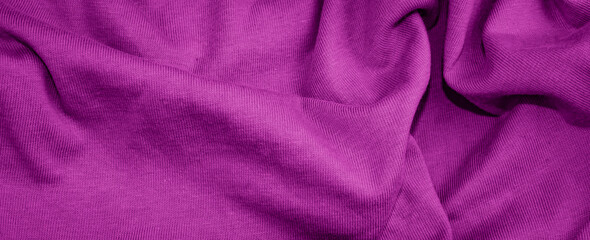 purple cotton fabric with visible details. background