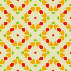 Geometric vector pattern with triangular elements. Seamless abstract ornament for wallpapers and backgrounds.
