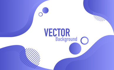 Dynamic fluid abstract vector background. Violet gradient liquid shapes design. Vector template for banner cover and text. 
