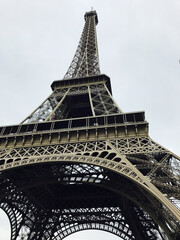 Paris Eiffel Tower view from below