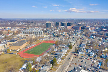 Fototapeta na wymiar Aerial Landscape of Morristown, New Jersey 