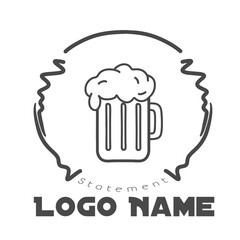 beer logo icon vector template design illustration