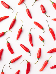 Fresh Red Chili with white background stock image.