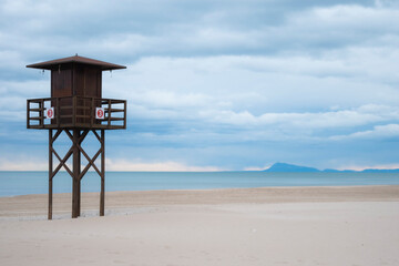 lifeguard tower on the beach