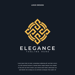 Creative abstract premium elegance line icon logo design color editable vector illustration
