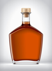 Glass Bottle on background. 