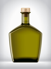 Color Glass Bottle on background. 