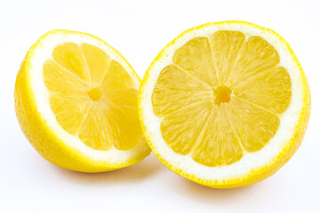 Lemon, bio, healthy food isolated on white background