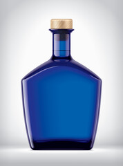 Color Glass Bottle on background. 