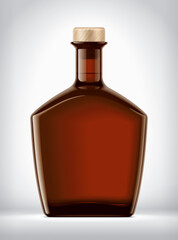 Color Glass Bottle on background. 