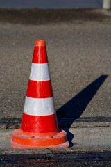 Pylon with shadow at Zurich, Switzerland.