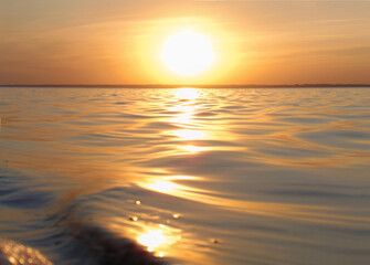 Fototapeta na wymiar Orange sea sunset