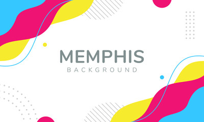 Fototapeta na wymiar Colorful memphis abstract design.Trendy abstract art background templates geometric elements. Suitable for social media posts, mobile apps, banners design and web ads. Vector fashion Promotion