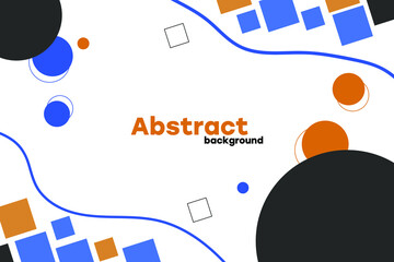 Abstract background with geometric shapes. Bright banner in a youth style with circles.