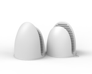 Blank silicone heat resistant mini oven mitt silicone glove grip for branding mockup. 3d render illustration.