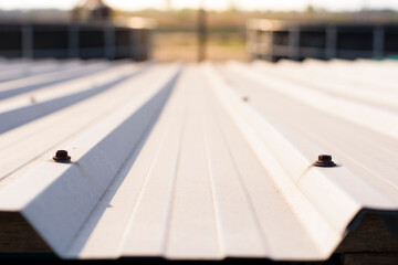 Metal sheet for industrial building and construction