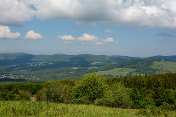 View from Kreuzberg to the landscape of the Rhoen