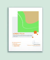 Vector document template. Stylish document presentation sheet. Blank layout mockup. 