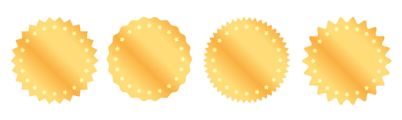 medallón dorado con estrellas