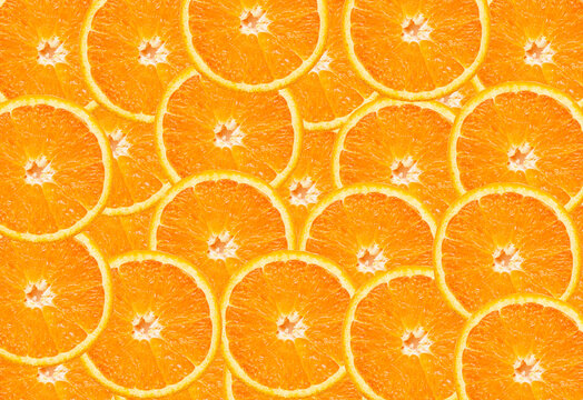 Background yellow from orange slices.