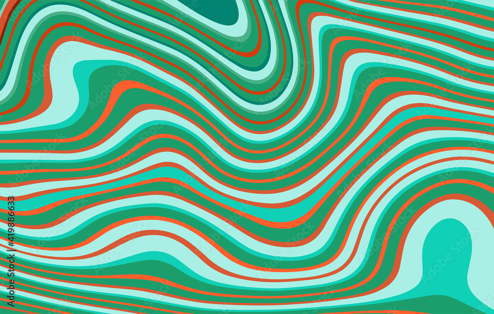 Poster abstract rippled or colorful lines pattern with wavy vibrant facture. wallpapers for desktop. liquid