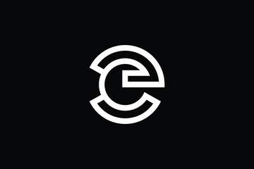 CE logo letter design on luxury background. EC logo monogram initials letter concept. CE icon logo design. EC elegant and Professional letter icon design on black background. C E EC CE