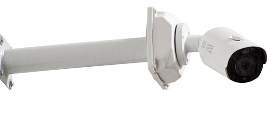 Spherical security camera on white