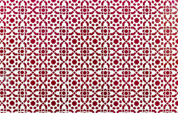Arabic pattern background, oriental islamic ornament. Moroccan tile, or Moroccan zellij - traditional mosaic