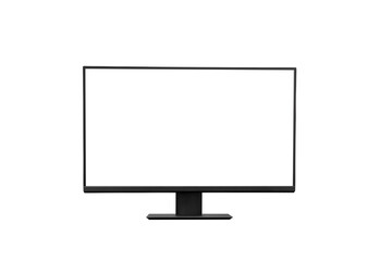 single black lcd desktop screen monitor - 419890078