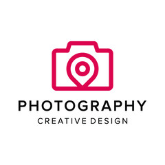 Camera and location symbol logo
