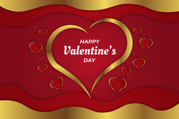 Romantic Valentine Elegant Maroon and Gold Background