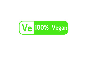 Alternative Diet Stamp Reading 100% Vegan with a Ve symbol