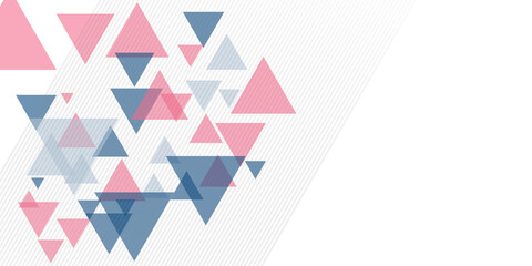 Colorful gradient triangle on white background with space. Modern background for business or technology presentation. vector illustration
