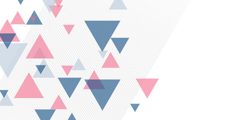 Colorful gradient triangle on white background with space. Modern background for business or technology presentation. vector illustration
