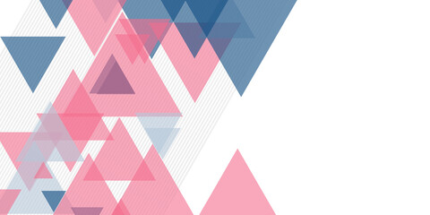 Colorful gradient triangle on white background with space. Modern background for business or technology presentation. vector illustration
