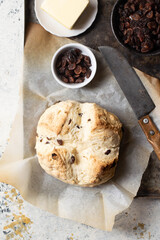 Irish soda bread with raisin