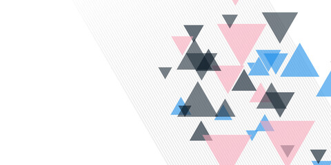 Modern abstract blue transparent crystal pattern background template