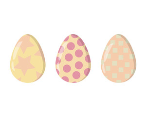 Set of colorful Easter eggs